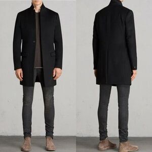 All Saints high neck single breasted coat